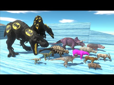Escape from BATMAN T-REX & BATMAN SPINOSAURUS - Animal Revolt Battle Simulator Escape from Monster