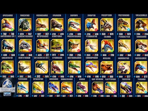 Every VIP Dinosaur You NEED To See || Jurassic World The Game.