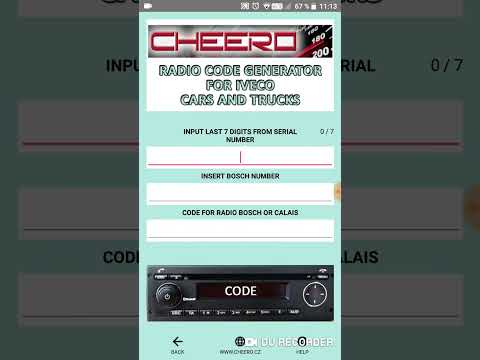 RADIO CODE for IVECO TRUCK