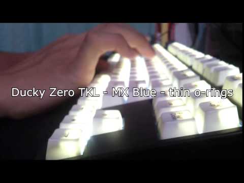 Comparing o-rings mods on Cherry mx blues