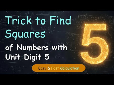 Unbelievable Math Trick 😲 | Find the Square of Any Number Ending with 5 in Seconds 🔥 | Vedic Math