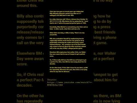 Billy Mitchell Contradicting Himself