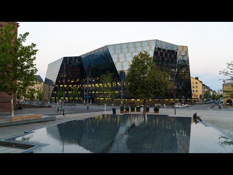 Platz der alten Synagoge Freiburg | Aerial (4K)