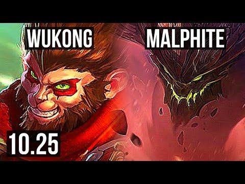 WUKONG vs MALPHITE (TOP) (DEFEAT) | 71% winrate, 8 solo kills | TR Diamond | v10.25