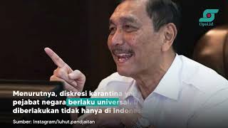 Luhut: Jangan Bentrokkan Pejabat dengan Rakyat Biasa | Opsi.id