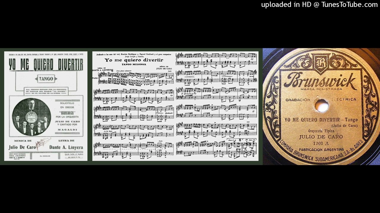Yo me quiero divertir - Orquesta Típica De Caro - 1929