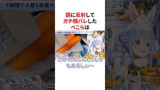 鏡に反射してガチ顔バレしたぺこら　#VTuber#ホロライブ#雑学#豆知識