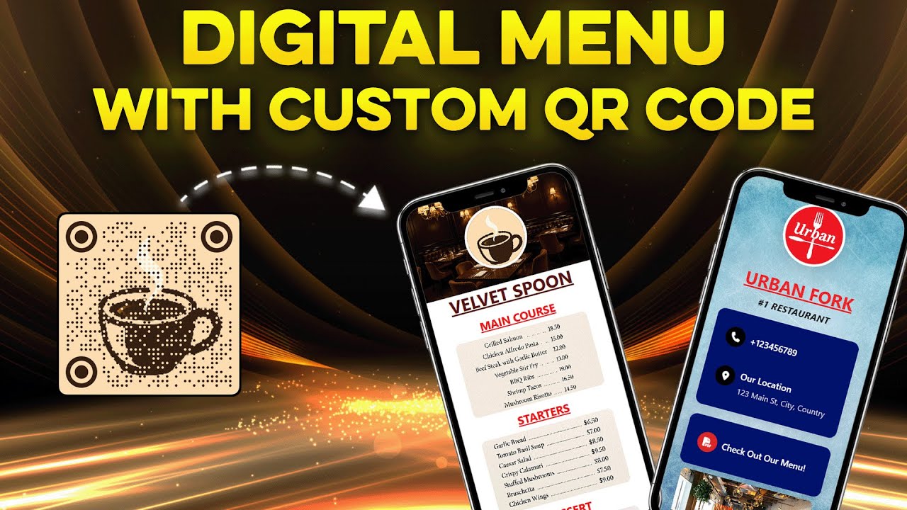 Create a Digital Menu + Custom QR Code for your Restaurant/Cafe