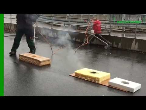 Brandversuch bei UdiDÄMMSYSTEME mit Holzfaser (UdiRECO), Polystyrol, Mineralfaser