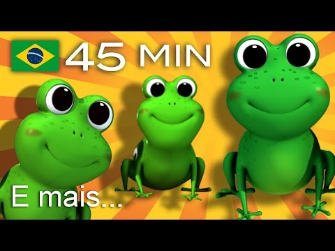 Cinco pequenos sapos | E muitas mais Canções de Ninar | LittleBabyBum!