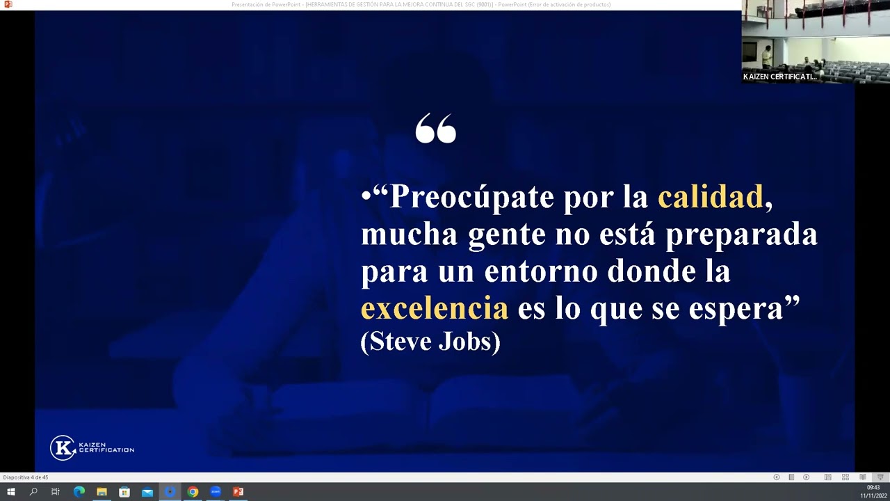 Capacitación Autoevaluación