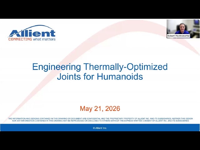 Engineering Thermally-Optimized Joints for Humanoids