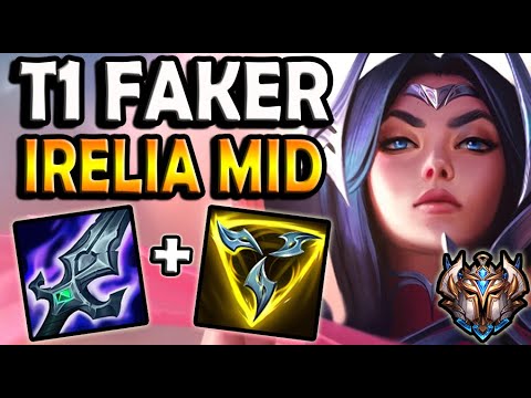 T1 Faker IRELIA MID vs LEBLANC - Patch 10.25 Ranked Korea ✅