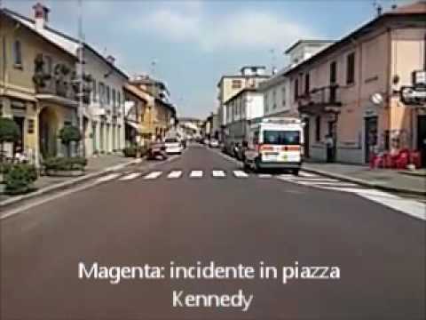 Magenta: incidente in piazza Kennedy