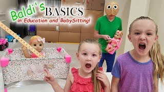 Escape the Babysitter Baldi in Real Life! Baldi's Basics in Education and Learning!