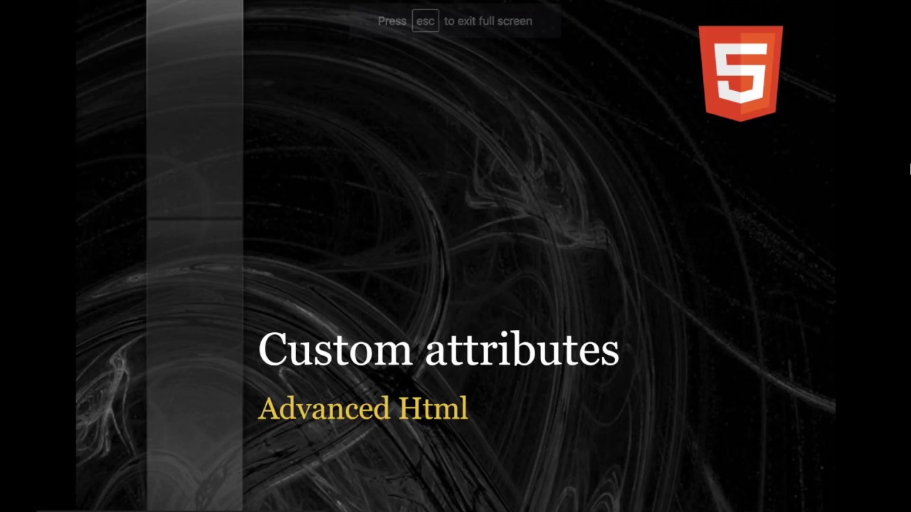 html tutorial for beginners - custom attributes