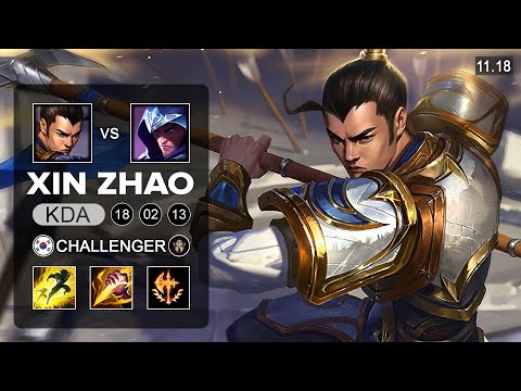 Xin Zhao Jungle vs Talon - KR Challenger - Season 11 Patch 11.18