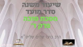 שיעור משנה מסכת סוכה פרק ד' הרב בועז שלום שליט"א