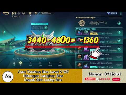 Cara Tembus Box Level Lima M7 ! Hitungan Lengkap Biar Dapet Skin Lucky Box