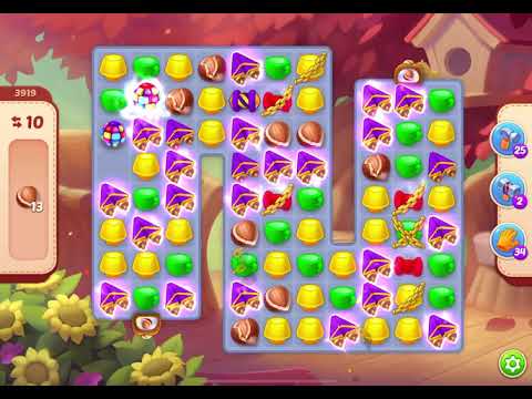 HomeScapes Level 3919 no boosters (13 moves)