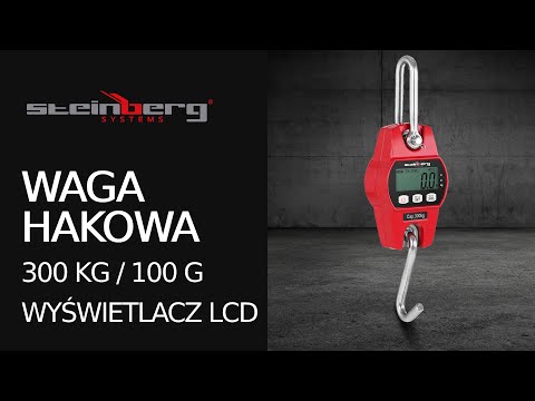 Video - Waga hakowa - 300 kg / 100 g - czerwona