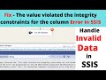 112 The value violated the integrity constraints for the column