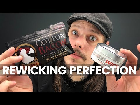 Part of a video titled My Two Methods For Re-wicking An RDA Perfectly Tutorial - YouTube
