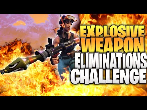 "Explosive Weapon Eliminations" Challenge - Fortnite Battle Royale Season 5 Week 3 Challenge
