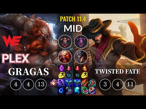 WE Plex Gragas vs Twisted Fate Mid - KR Patch 11.4