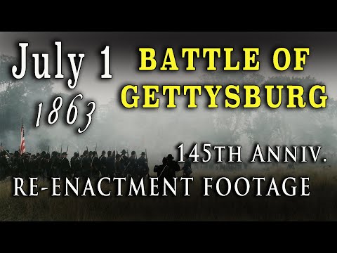 Civil War "Gettysburg 1863 - Seminary Ridge" 145th Anniversary Re-enactment Footage