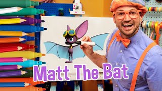 How To Draw Matt The Bat | Draw with Blippi! | Kids Art Videos | Drawing Tutorial