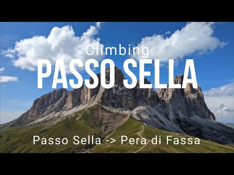 Climbing Passo Sella and descent to Pera di Fassa thumbnail