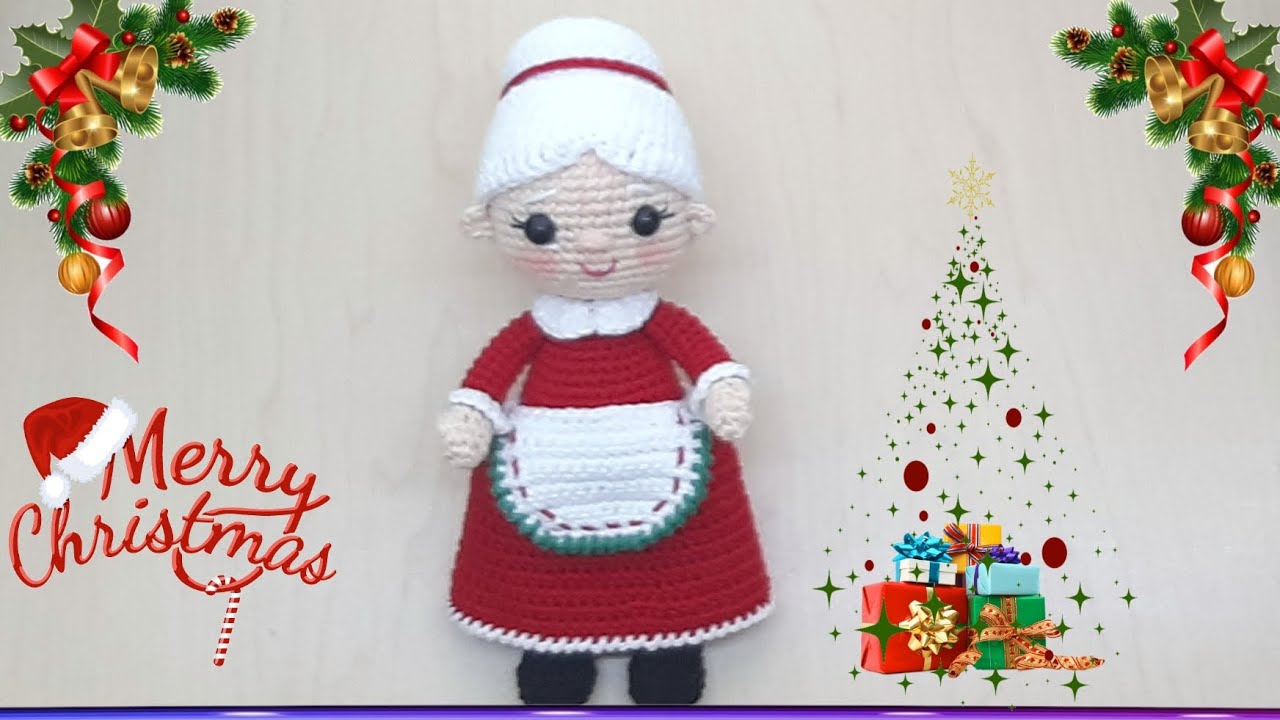 🤶 SRA, CLAUS, MAMA NOEL AMIGURUMI / TUTORIAL PASO A PASO  ( PRIMERA PARTE  )🤶