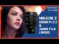 Nikon Nikkor Z 85mm F1.2 S and Z 26mm F2.8 Lens | Studio & Daylight Shoot