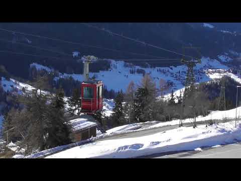 Die Luftseilbahn Fürgangen - Bellwald (8-ATW - Habegger) am 23.02.2019