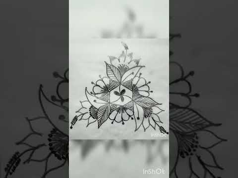 #keshi Tejesh creative kolam #creative flower kolam design images like share and  subscribe #short