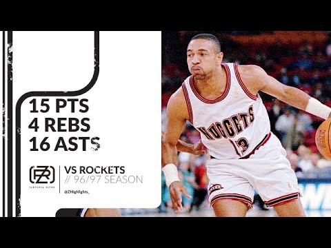 Mark Jackson 15 pts 4 rebs 16 asts vs Rockets 96/97 season