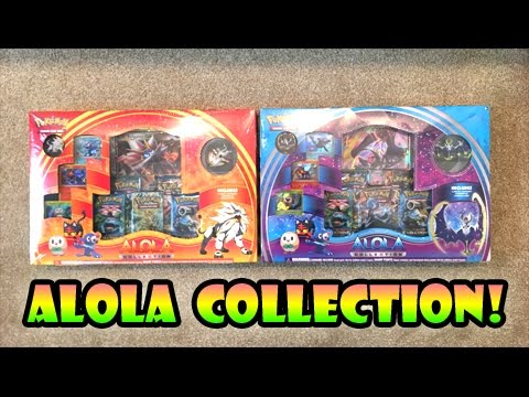 OPENING BOTH POKEMON SUN AND MOON ALOLA COLLECTION LUNALA SOLGALEO BOXES!