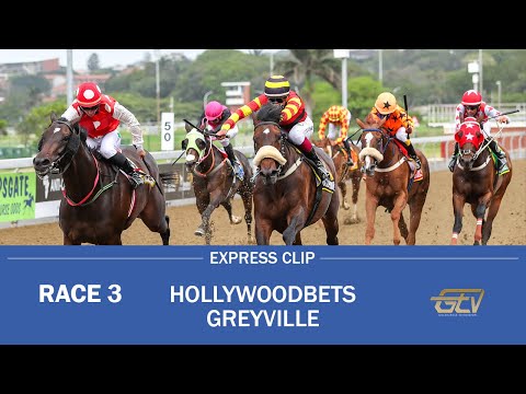20220403 Hollywoodbets Greyville express clip Race 3 won by ALABAMA SKY