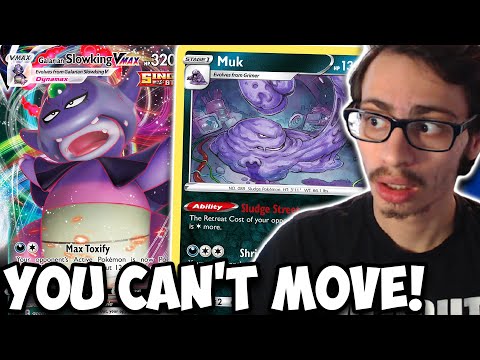 You Can't Move Your Active Thanks To Galarian Slowking VMAX & Muk! Poison Trap PTCGO