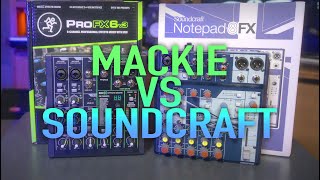 Video thumbnail for Mackie ProFX6v3 vs Soundcraft Notepad 8FX by Featherlightstudio