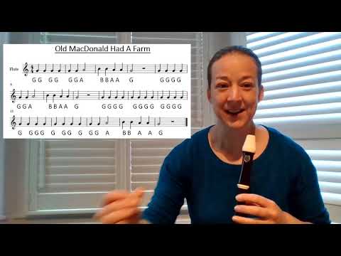 Learn to play Old MacDonald using the notes B, A and G on the Recorder with Miss Freeman
