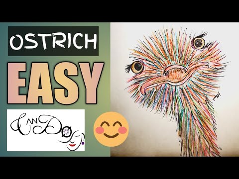 How To Draw An Ostrich Step By Step For Beginners |...