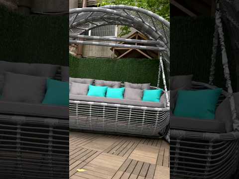 Арочна гойдалка з плетінням штучним ротангом. Качелі Марок #ротанг #качели