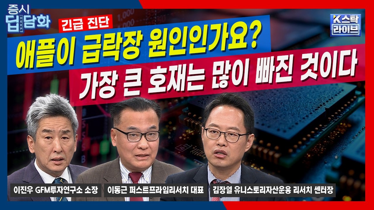 [긴급 진단] 애플이 급락장 원인인가요? 환율이 원인인가요? 매수 타이밍 인가요?ㅣ김장열ㅣ이동근ㅣ이진