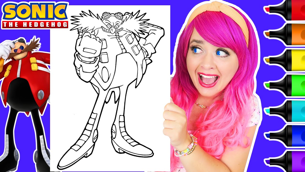 Coloring Dr. Robotnik (Eggman) Sonic The Hedgehog Coloring Page | Ohuhu Art Markers