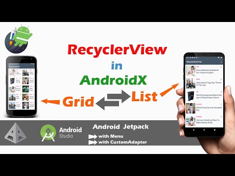 RecyclerView in Androidx | Android tutorial in Android Studio 4.0