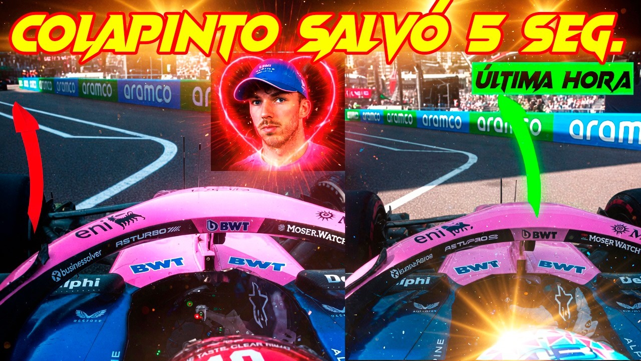 COLAPINTO SALVÓ 5 SEG. QUE HABRÍAN DADO A GASLY LA 5º POSICIÓN, PORQUE EL PODIO DE MÓNACO NO VOLVERÁ