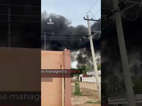 Heroic driver steers burning tanker away from Sudan village | AJ #shorts