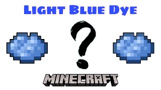 How To Make A Light Blue Dye In Minecraft | Minecraft Tutorial